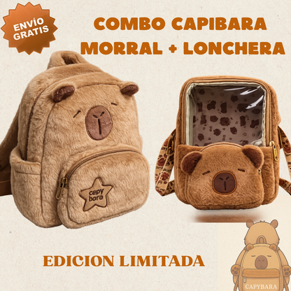 COMBO CAPIBARA: BOLSO + LONCHERA 🐾🐻