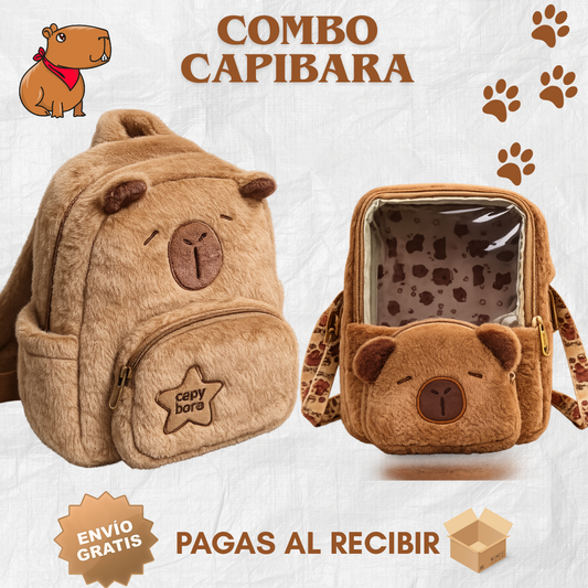 COMBO CAPIBARA: BOLSO + LONCHERA 🐾🐻