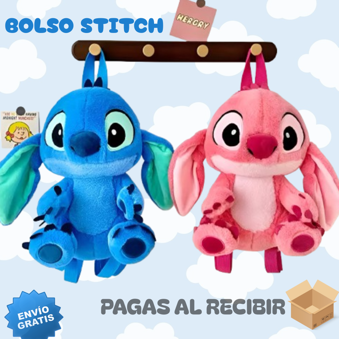 BOLSO PELUCHE STITCH 💙 🩷