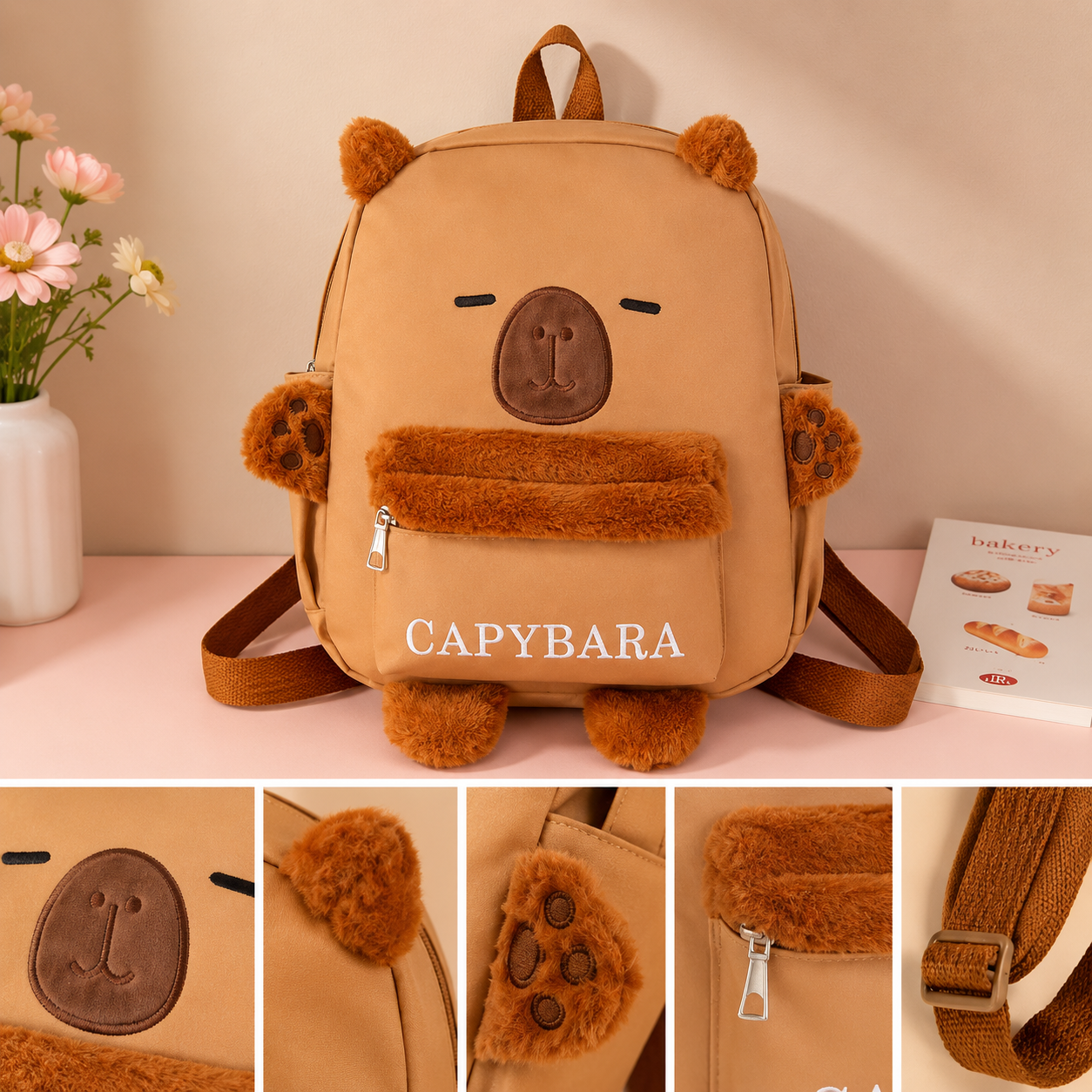 MOCHILA CAPIBARA PELUCHE 🧸✨