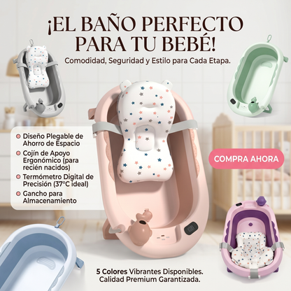 Bañera Plegable con Termómetro