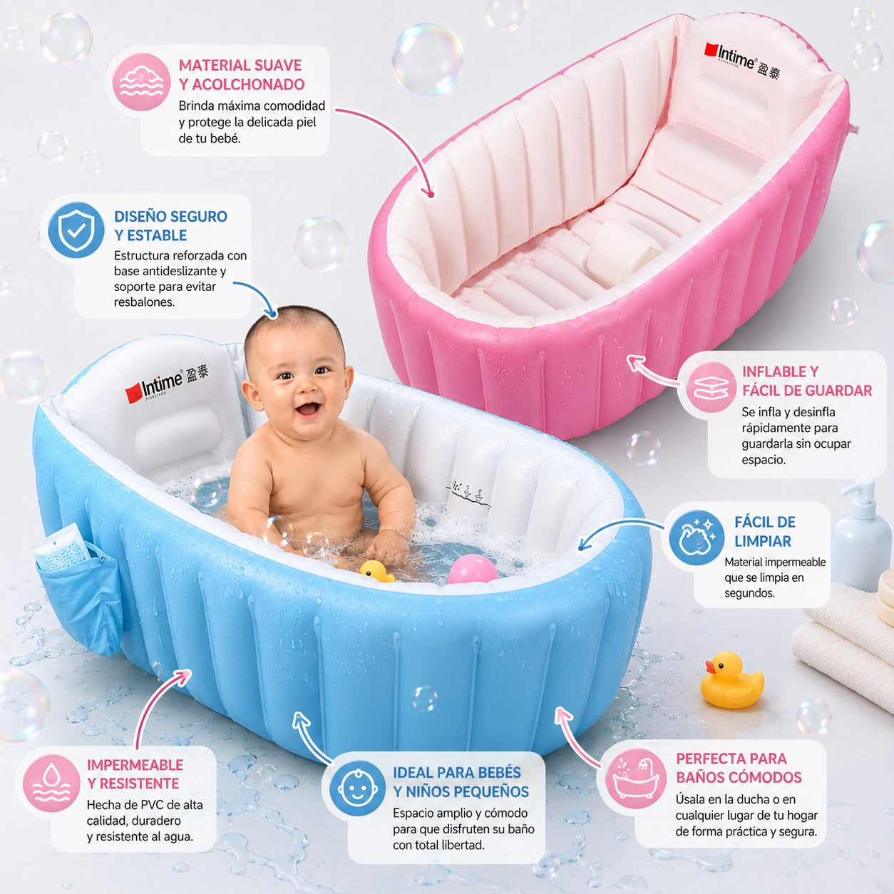 BAÑERA SPA PORTATIL BEBE 🛁