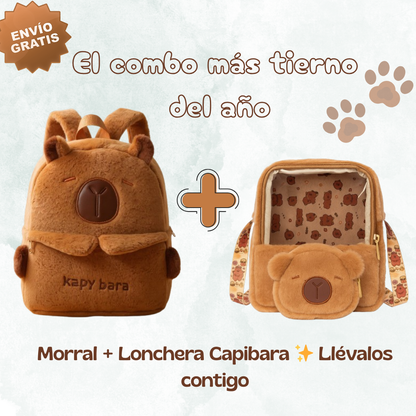 COMBO CAPIBARA: BOLSO + LONCHERA 🐾🐻